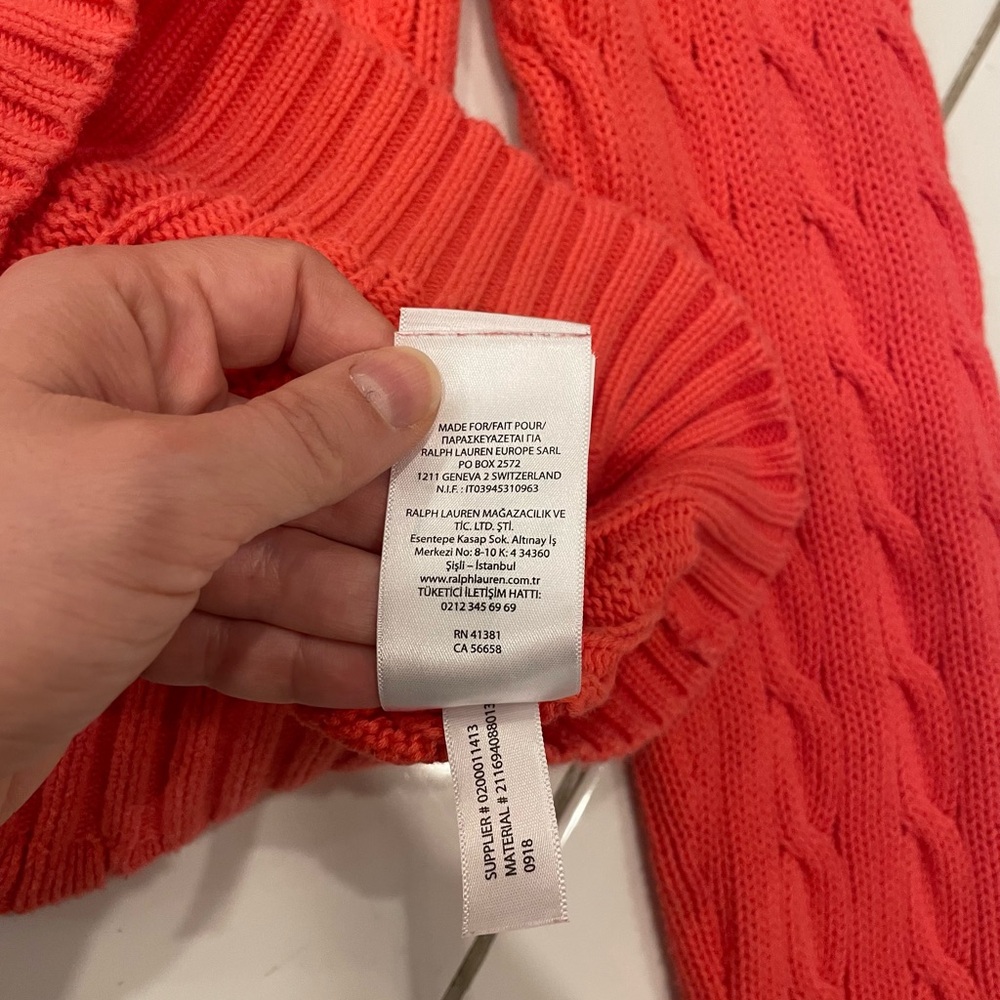 Ralph Lauren Coral Cable Knit Sweater - Picture 4 of 5